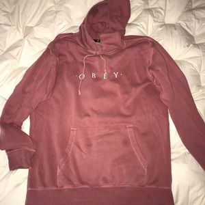 OBEY size L men’s pink sweatshirt.